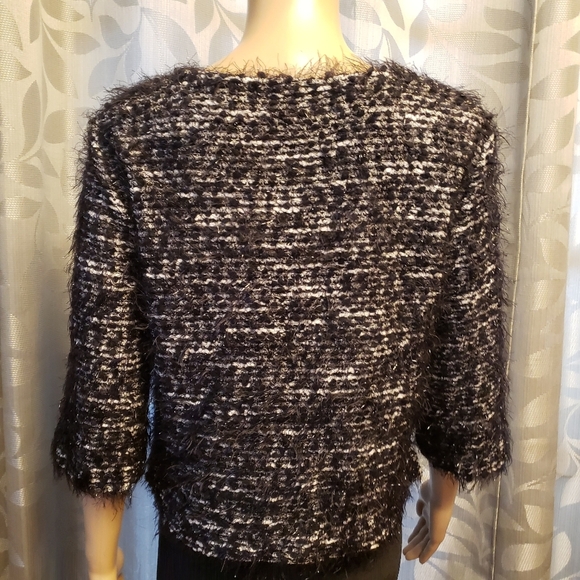 Vince Camuto Petite Fuzzy Crop Sweater - Picture 4 of 12